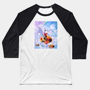 Cook Dog Riding Fashionable Goat on top of Waffles Baseball T-Shirt